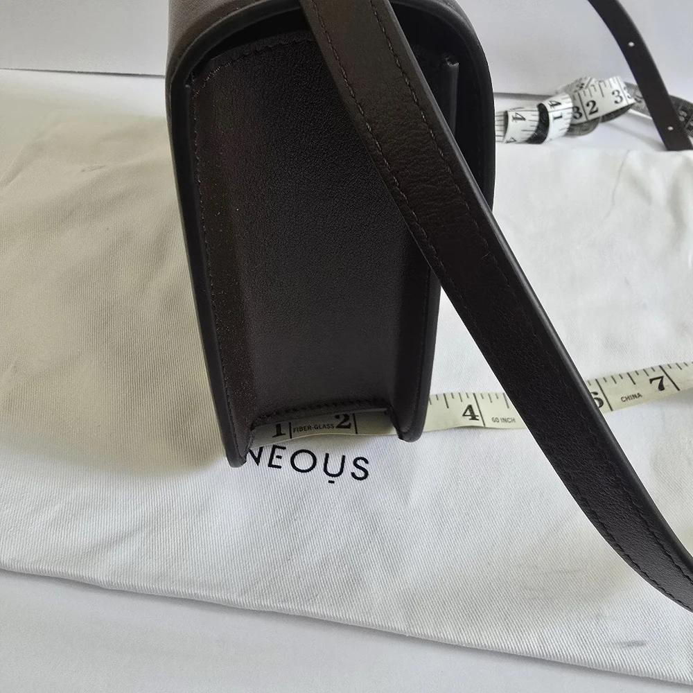 Neous Phoenix Leather Shoulder Bag Dark Chocolate - Picture 14 of 15